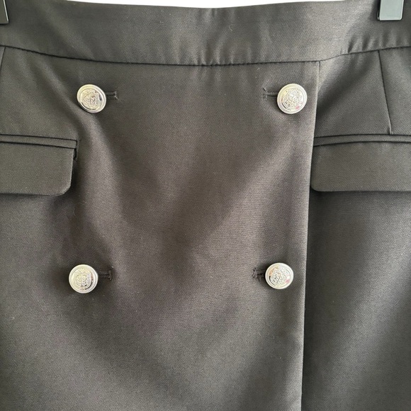 Talbots Faux Wrap Button Knee-Length A-Line Skirt Office Workwear Classic Size 6 - Picture 4 of 13